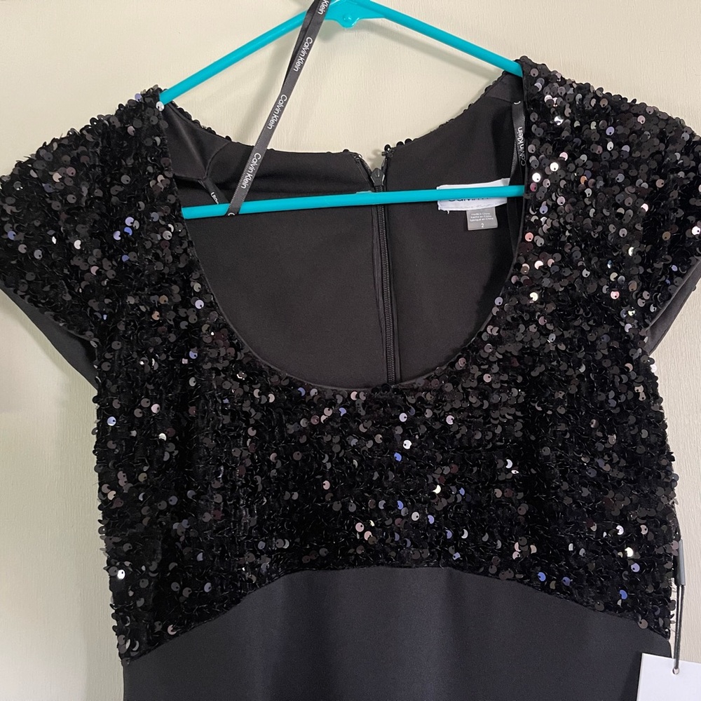 Calvin Klein Women's Sequined-Bodice Evening Gown